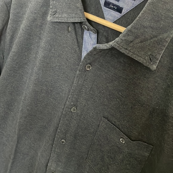 Tommy Hilfiger slim fit charcoal grey shirt - Picture 3 of 7